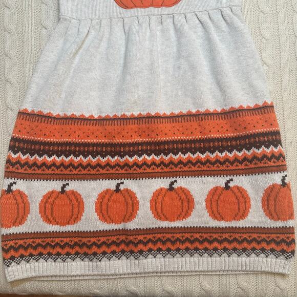 New Gymboree Pumpkin Knit Sweater Dress sz 4T - Picture 3 of 6